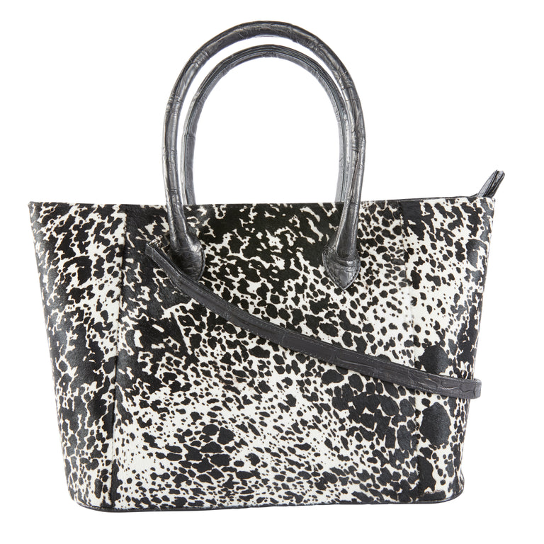 Pate Tote Bag in American Alligator and Hair Hide
