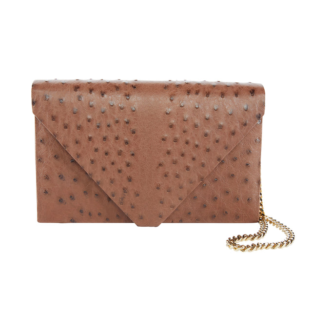 Olivia Clutch in South African Ostrich