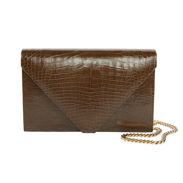 Olivia Clutch in American Alligator