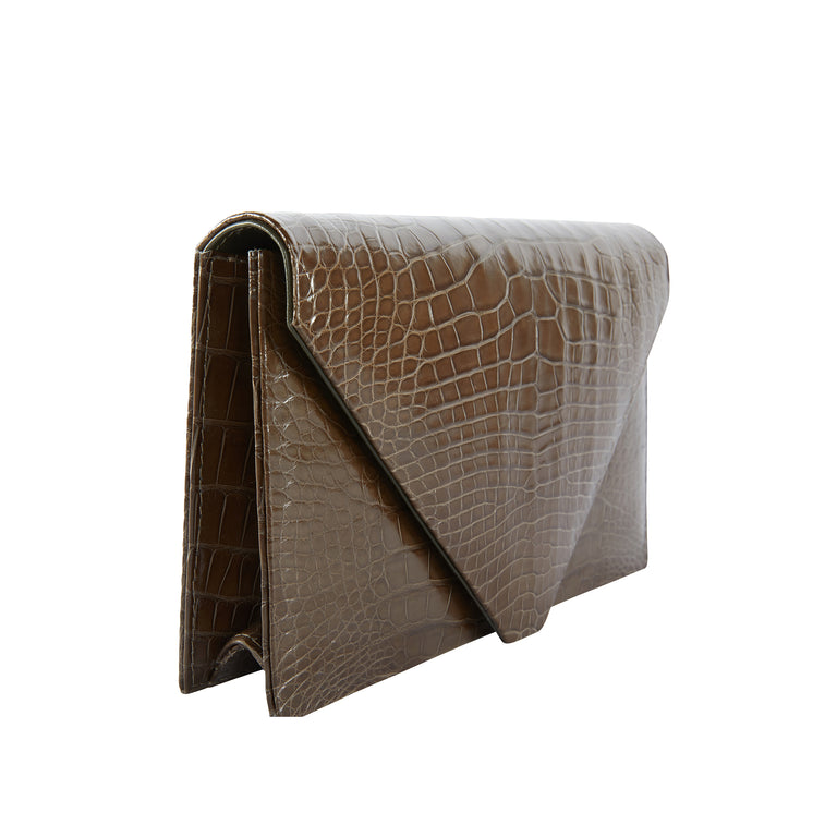 Olivia Clutch in American Alligator
