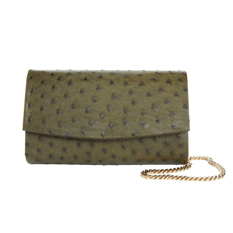 Sadie Clutch in South African Ostrich