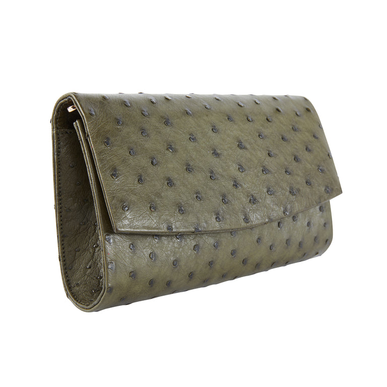 Sadie Clutch in South African Ostrich