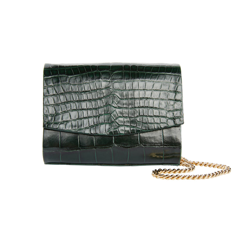 Sadie Clutch in American Alligator