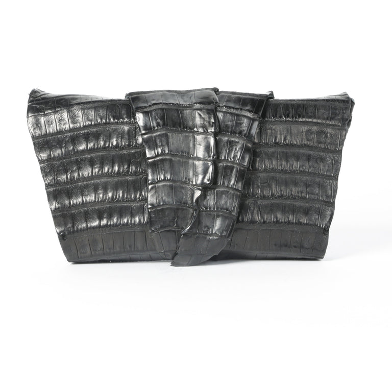 Wrap Clutch in Caiman Crocodile