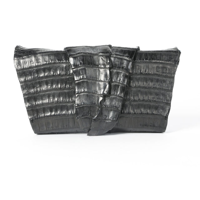 Wrap Clutch in Caiman Crocodile