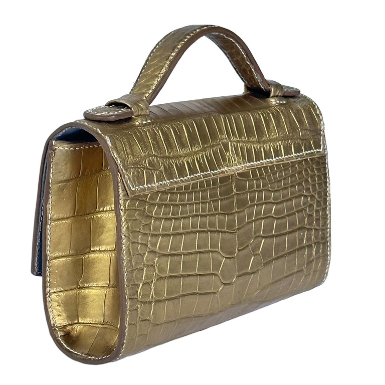 Sadie with Top Handle in America Alligator
